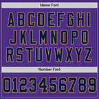 Custom Purple Navy-Old Gold Mesh Authentic Throwback Football Jersey