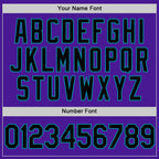 Custom Purple Black-Teal Authentic Throwback Baseball Jersey