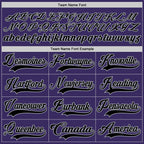 Custom Purple Black-Gray Hockey Jersey
