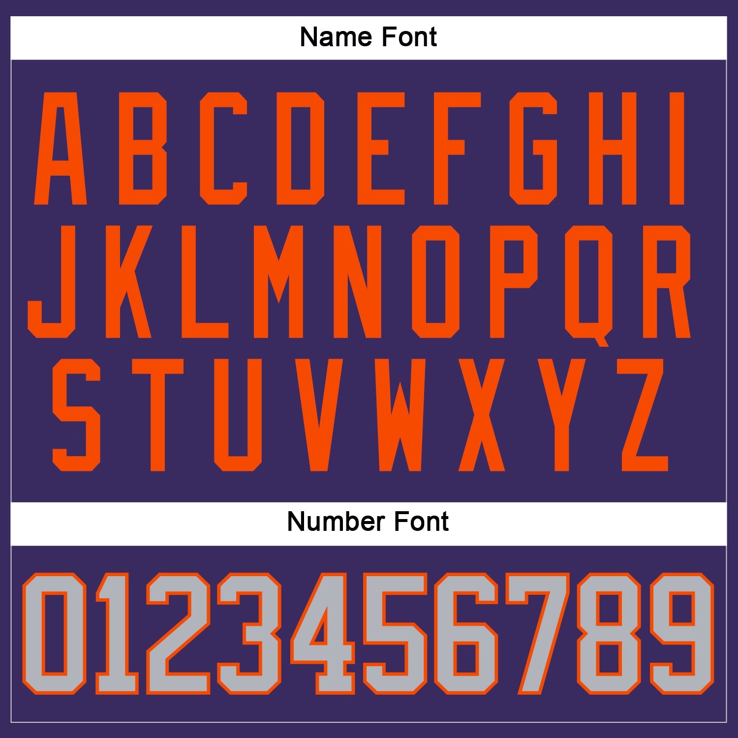 Custom Purple Gray-Orange Hockey Jersey