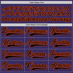 Custom Purple Black-Orange Hockey Jersey