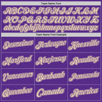 Custom Purple Cream Authentic Throwback Basketball Jersey