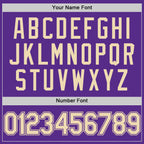 Custom Purple Cream Authentic Throwback Basketball Jersey