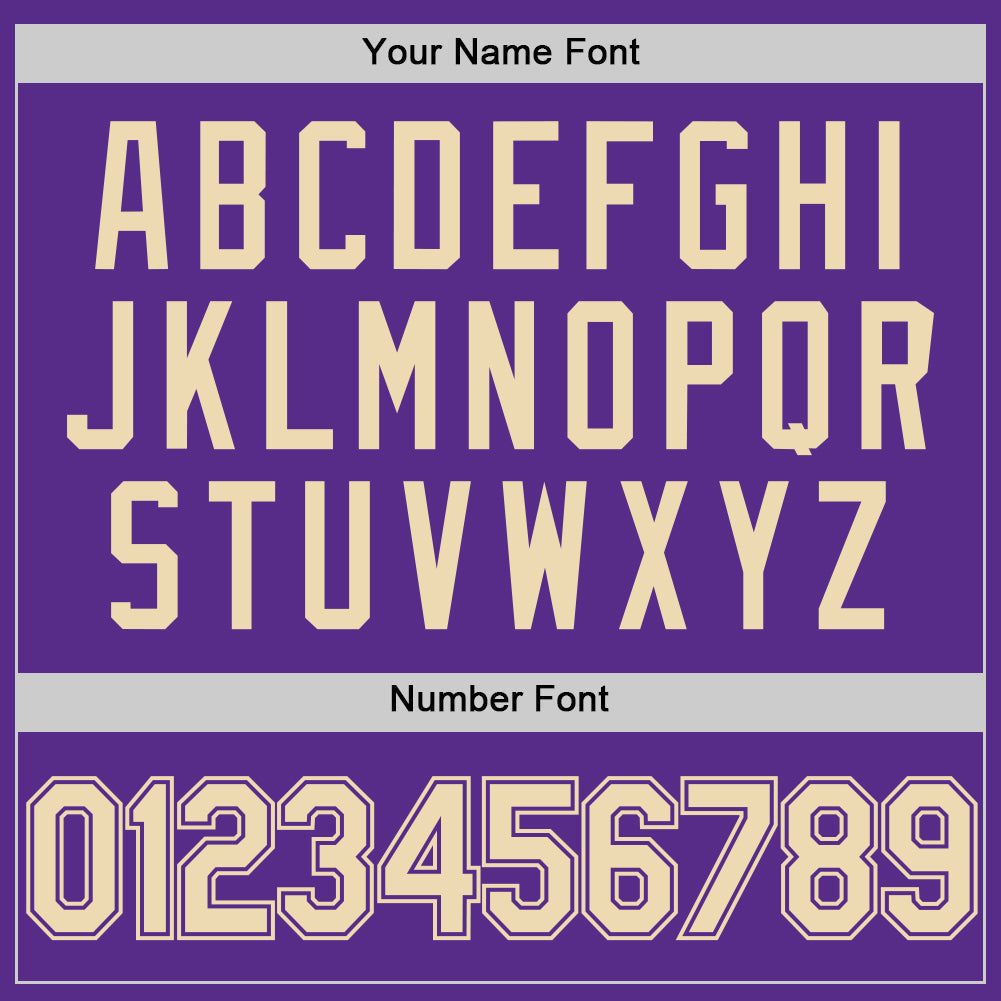 Custom Purple Cream Authentic Throwback Basketball Jersey