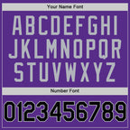 Custom Purple Black-Gray Authentic Throwback Basketball Jersey