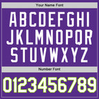 Custom Purple White-Neon Green Authentic Throwback Basketball Jersey