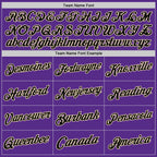 Custom Purple Black-Cream Authentic Throwback Basketball Jersey