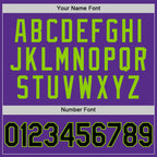 Custom Purple Black-Neon Green Authentic Throwback Basketball Jersey