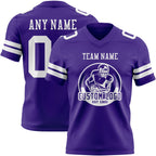 Custom Purple White Authentic Football Jersey