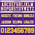 Custom Purple Gold-White Authentic Football Jersey