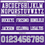 Custom Purple Gray-White Authentic Football Jersey