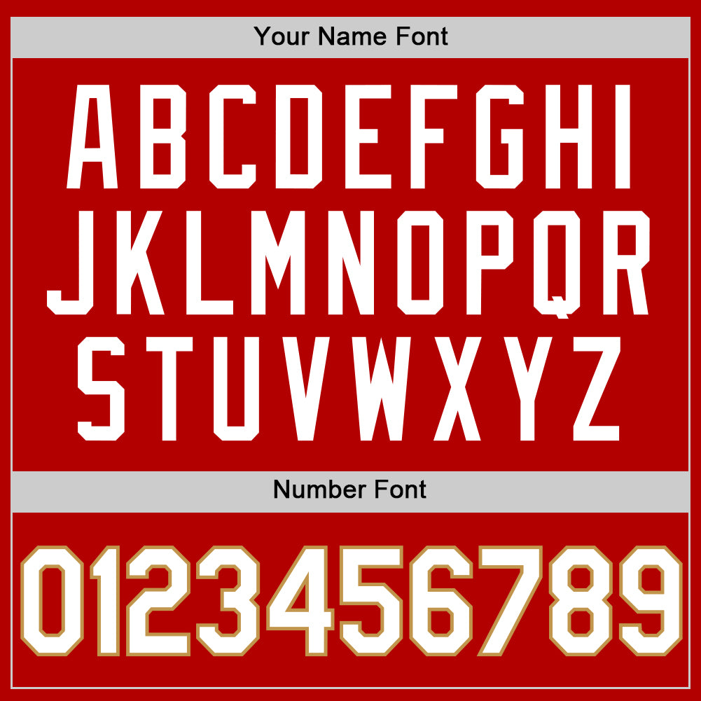 Custom Red White-Old Gold Authentic Throwback Basketball Jersey