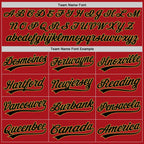 Custom Stitched Red Black-Old Gold Baseball Pullover Sweatshirt Hoodie