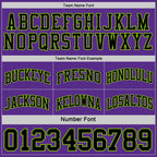 Custom Reversible Black Purple-Neon Green Double Side Sublimation Basketball Suit Jersey