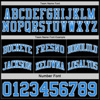 Custom Reversible Black Powder Blue-White Double Side Sublimation Basketball Suit Jersey