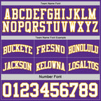 Custom Purple White-Gold Reversible Double Side Sublimation Basketball Suit Jersey