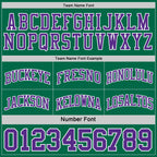 Custom Purple Kelly Green-White Reversible Double Side Sublimation Basketball Suit Jersey