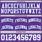 Custom Purple White-Light Blue Reversible Double Side Sublimation Basketball Suit Jersey