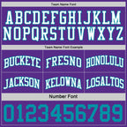 Custom Purple Teal-White Reversible Double Side Sublimation Basketball Suit Jersey