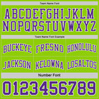 Custom Purple Neon Green-White Reversible Double Side Sublimation Basketball Suit Jersey