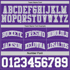 Custom Reversible Purple White-Gray Double Side Sublimation Basketball Suit Jersey
