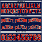 Custom Reversible Navy Red-Cream Double Side Sublimation Basketball Suit Jersey