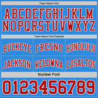 Custom Reversible Red White-Powder Blue Double Side Sublimation Basketball Suit Jersey