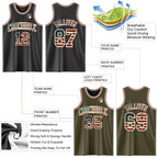 Custom Reversible Black Vintage USA Flag Cream-Maroon Double Side Sublimation Basketball Suit Jersey