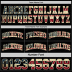 Custom Reversible Black Vintage USA Flag Cream-Maroon Double Side Sublimation Basketball Suit Jersey