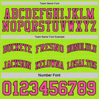 Custom Reversible Black Neon Green-Pink Double Side Sublimation Basketball Suit Jersey