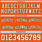 Custom Reversible Green White-Orange Double Side Sublimation Basketball Suit Jersey