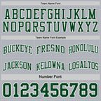 Custom Reversible Green White-Gray Double Side Sublimation Basketball Suit Jersey