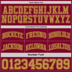 Custom Reversible Maroon Old Gold Double Side Sublimation Basketball Suit Jersey