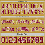 Custom Reversible Maroon White-Old Gold Double Side Sublimation Basketball Suit Jersey