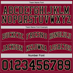 Custom Reversible Maroon Black-Cream Double Side Sublimation Basketball Suit Jersey