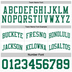 Custom Reversible Kelly Green White Double Side Sublimation Basketball Suit Jersey