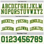 Custom Reversible Kelly Green Gold-White Double Side Sublimation Basketball Suit Jersey