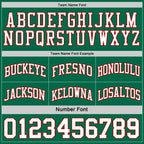 Custom Reversible Kelly Green White-Red Double Side Sublimation Basketball Suit Jersey