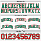 Custom Reversible Kelly Green White-Red Double Side Sublimation Basketball Suit Jersey