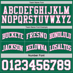 Custom Reversible Kelly Green White-Pink Double Side Sublimation Basketball Suit Jersey