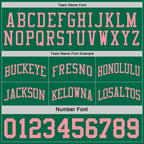 Custom Reversible Kelly Green Medium Pink Double Side Sublimation Basketball Suit Jersey