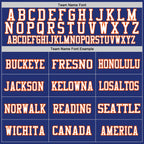 Custom Royal White-Orange Mesh Authentic Football Jersey