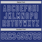 Custom Royal White Mesh Authentic Throwback Football Jersey