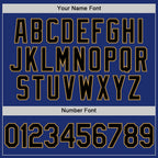 Custom Royal Black-Old Gold Authentic Throwback Baseball Jersey