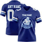 Custom Royal White-Light Blue Authentic Football Jersey