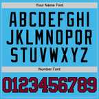 Custom Sky Blue Maroon-Black Authentic Basketball Jersey