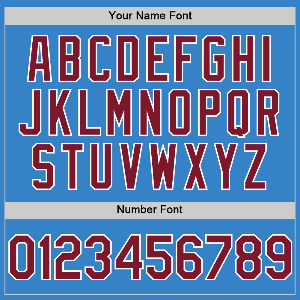 Custom Powder Blue Crimson-White Authentic Sleeveless Baseball Jersey