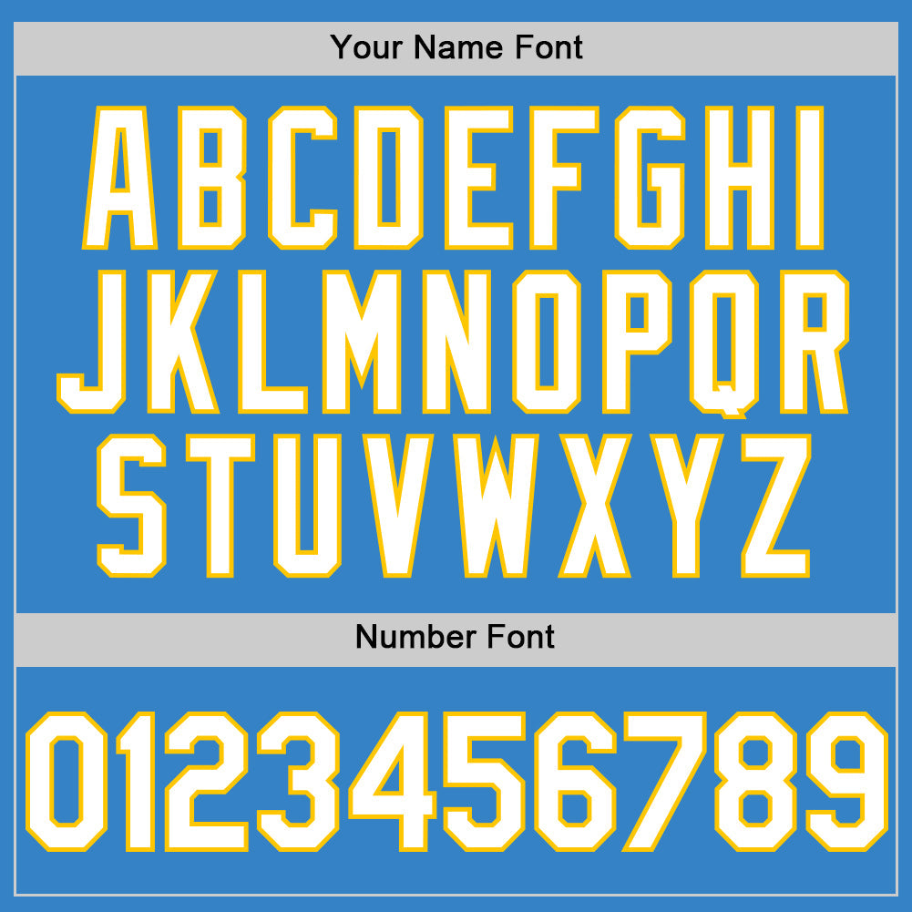 Custom Powder Blue White-Yellow Authentic Sleeveless Baseball Jersey