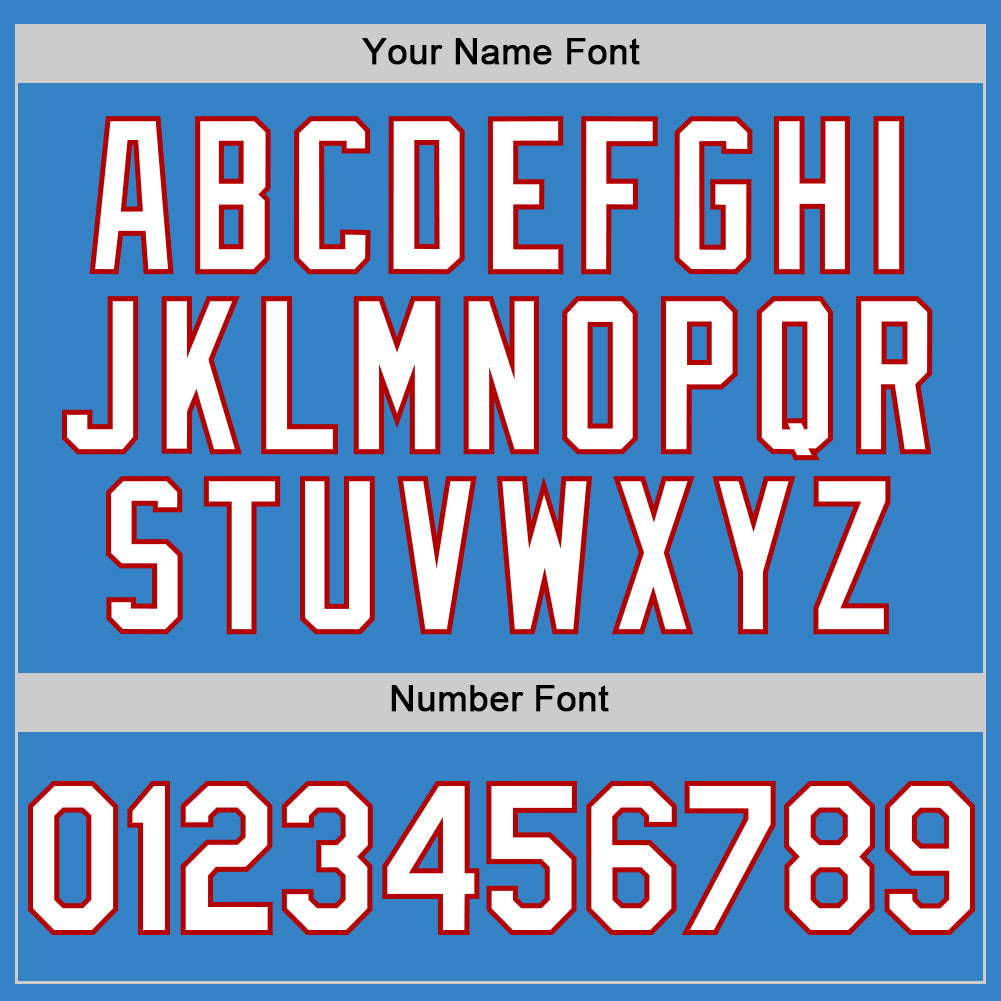 Custom Powder Blue White-Red Authentic Sleeveless Baseball Jersey