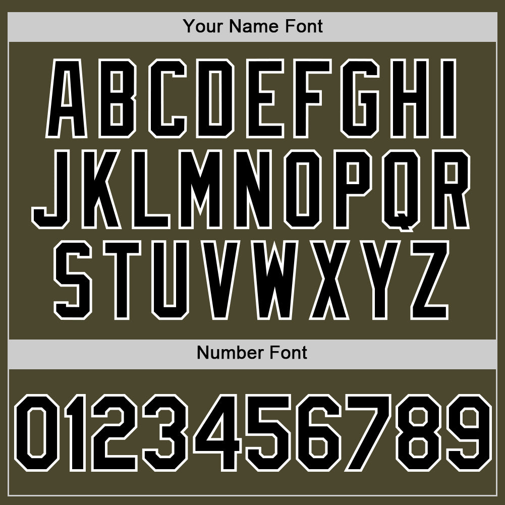 Custom Olive Black-White Authentic Sleeveless Salute To Service Baseball Jersey